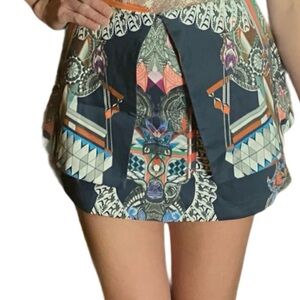 Alexis Geometric Print Mini Skirt. Size Small